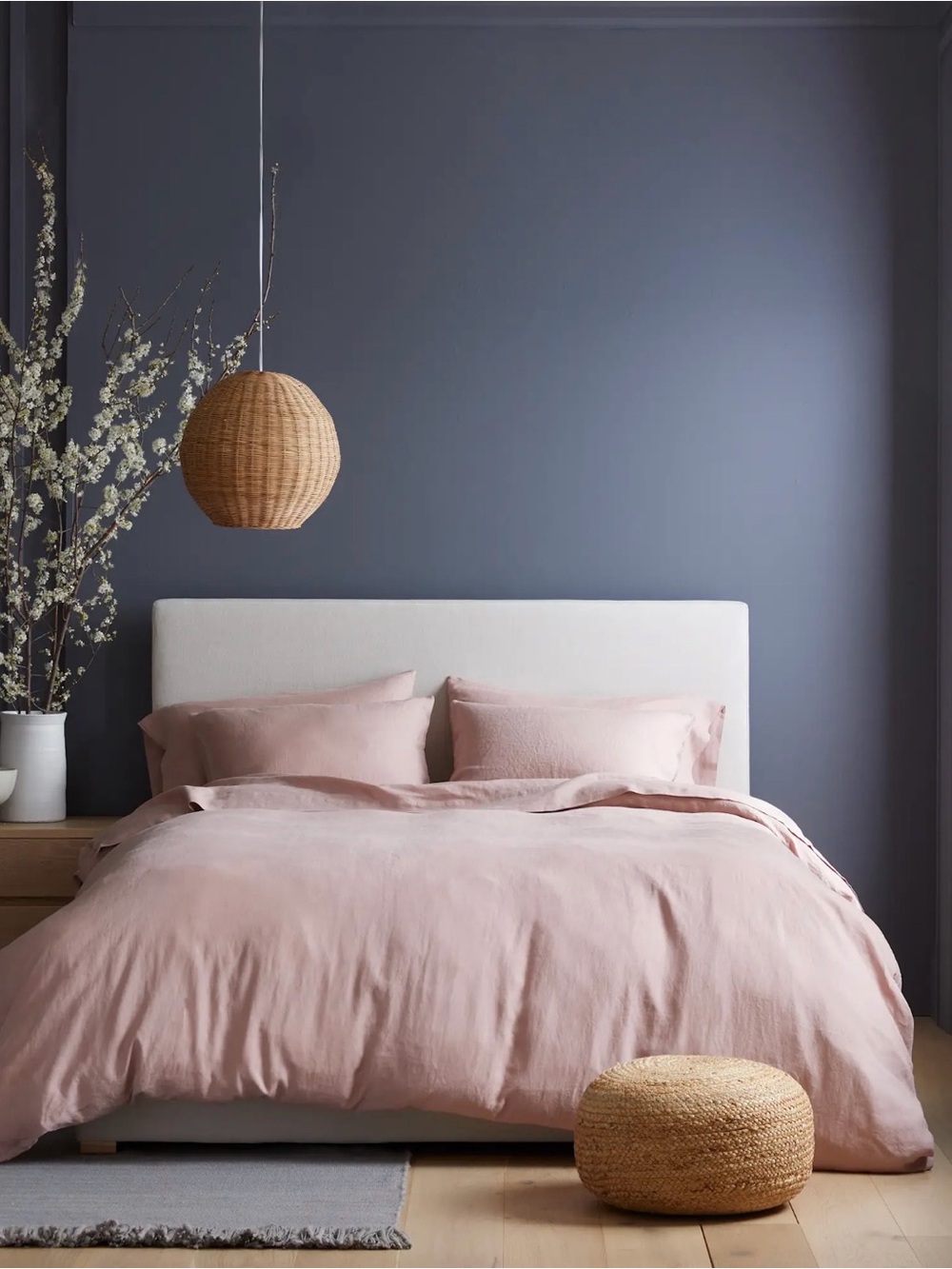 Quince European Linen Duvet Cover- Dusty Mauve